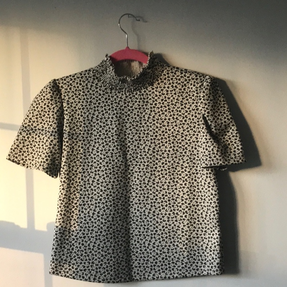 Zara animal print top TRF leopard